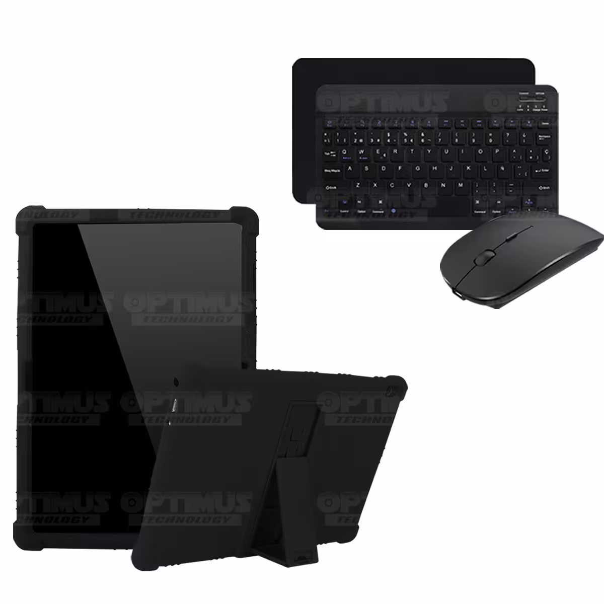 Kit Case Forro Protector Antigolpes + Teclado y Mouse Ratón Bluetooth para Tablet Lenovo Tab M10 Tb-x505f OPTIMUS TECHNOLOGY™ -