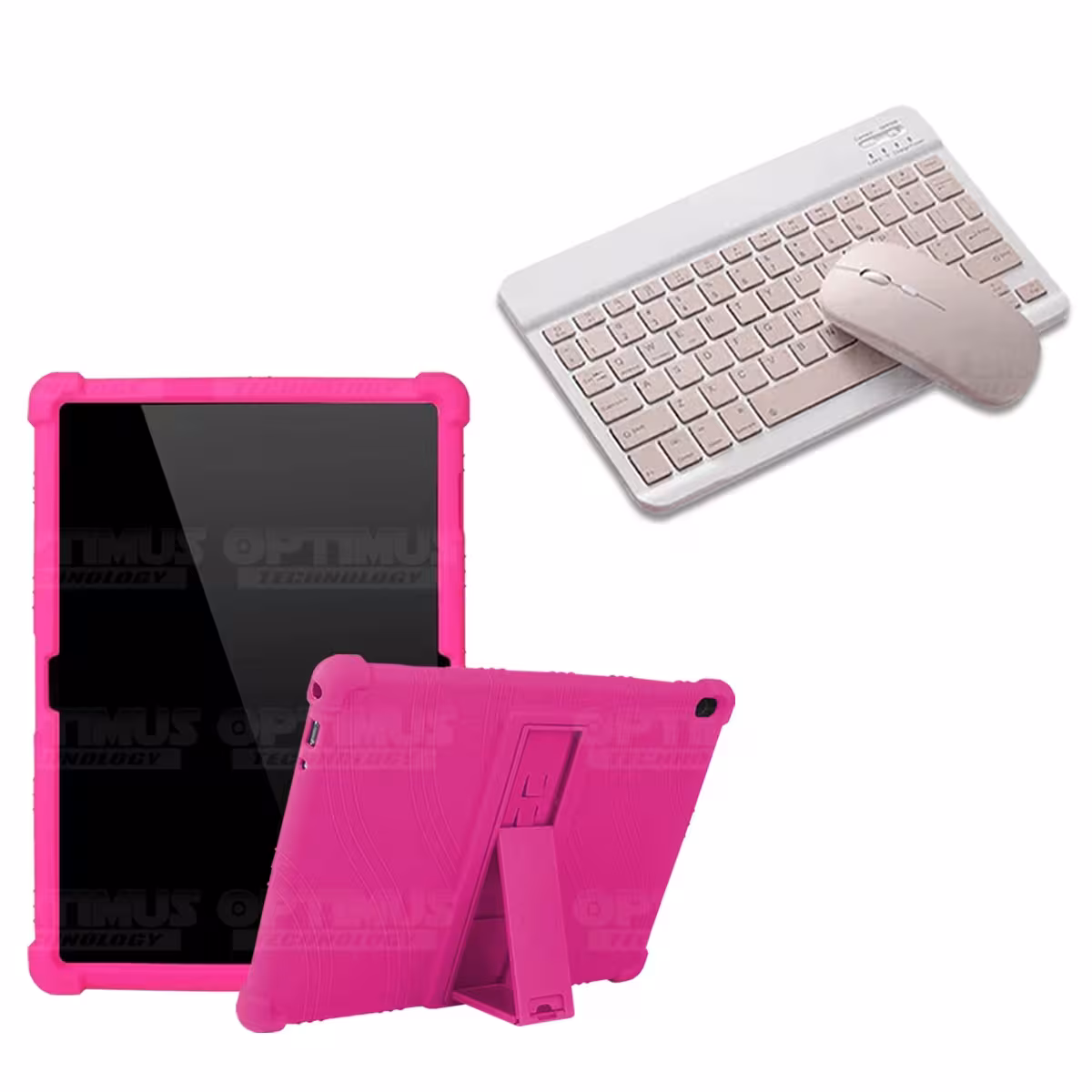 Kit Case Forro Protector Antigolpes + Teclado y Mouse Ratón Bluetooth para Tablet Lenovo Tab M10 Tb-x505f OPTIMUS TECHNOLOGY™ -