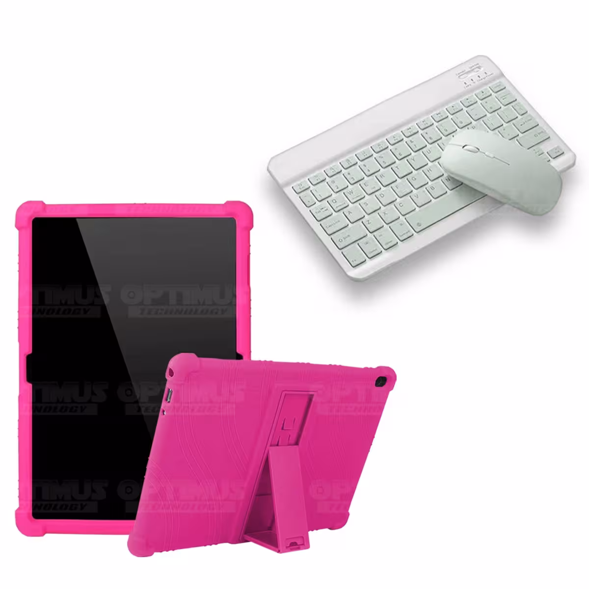 Kit Case Forro Protector Antigolpes + Teclado y Mouse Ratón Bluetooth para Tablet Lenovo Tab M10 Tb-x505f OPTIMUS TECHNOLOGY™ -