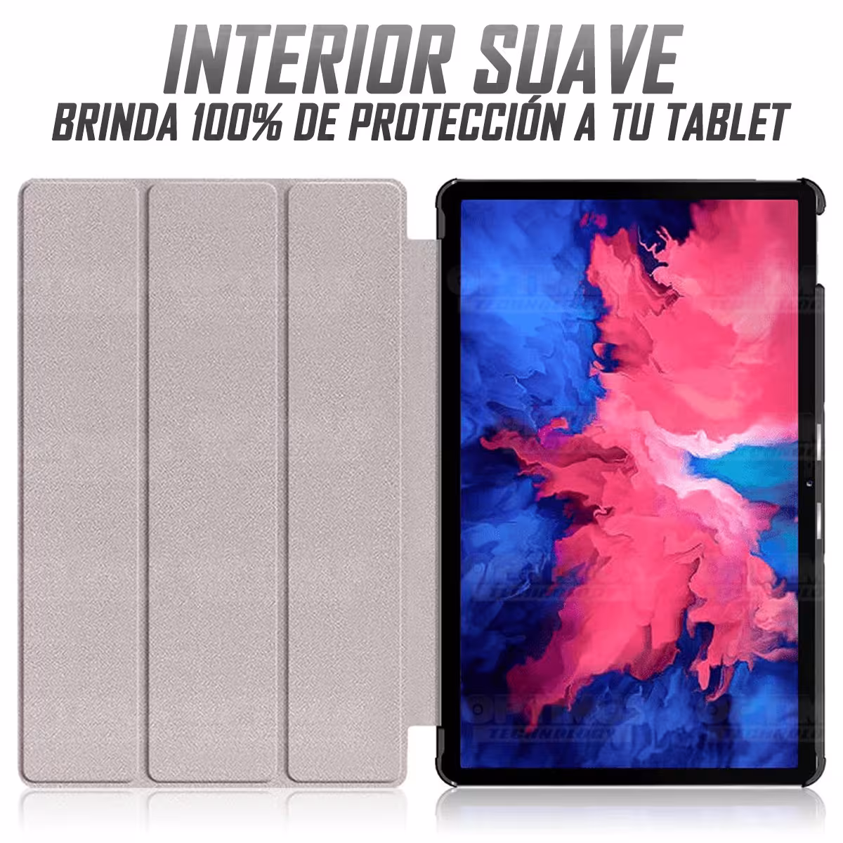 Kit Vidrio Cristal Templado Y Estuche Case Protector para Tablet Lenovo P11 2020 Tb-J606F OPTIMUS TECHNOLOGY™ - 10