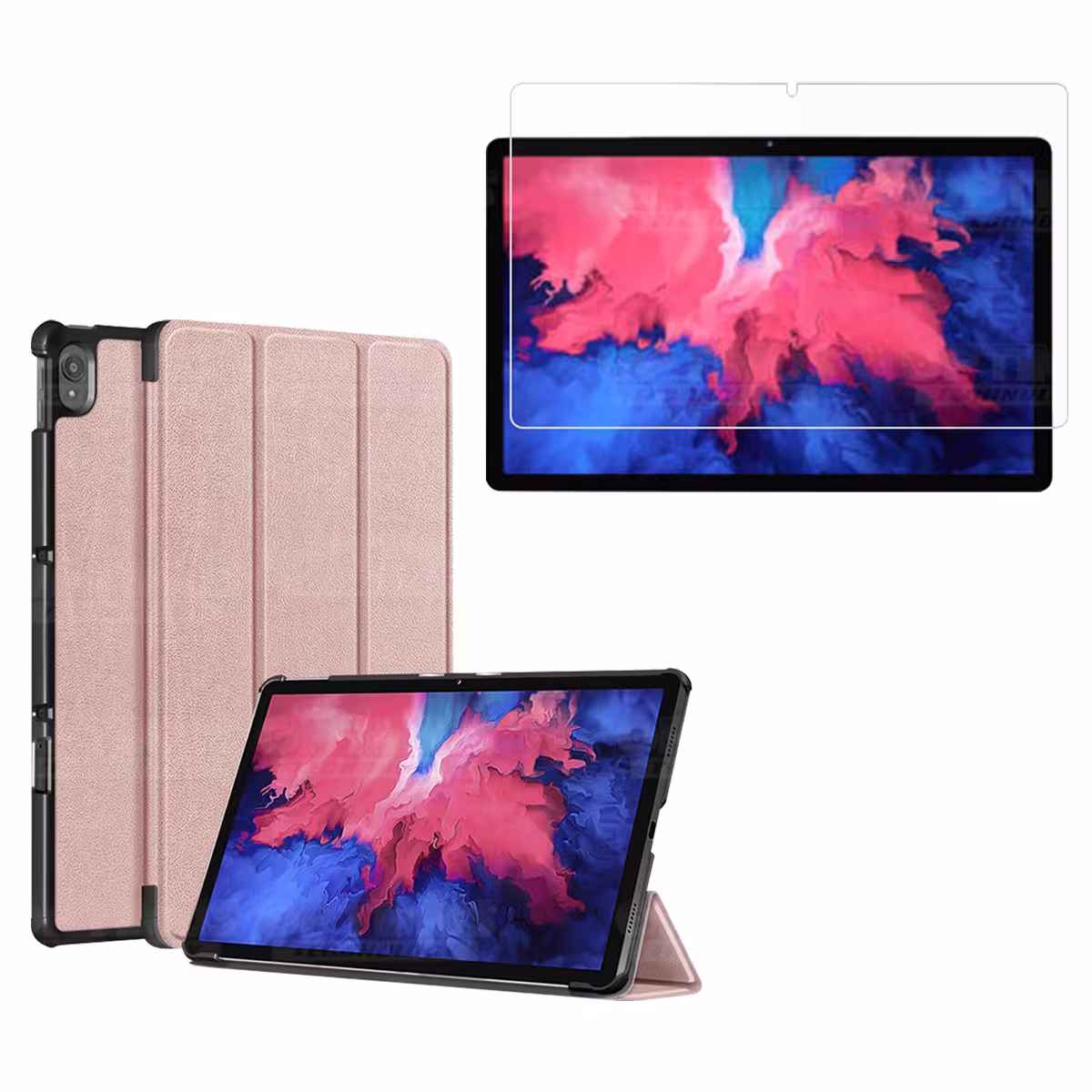 Kit Vidrio Cristal Templado Y Estuche Case Protector para Tablet Lenovo P11 2020 Tb-J606F OPTIMUS TECHNOLOGY™ - 5