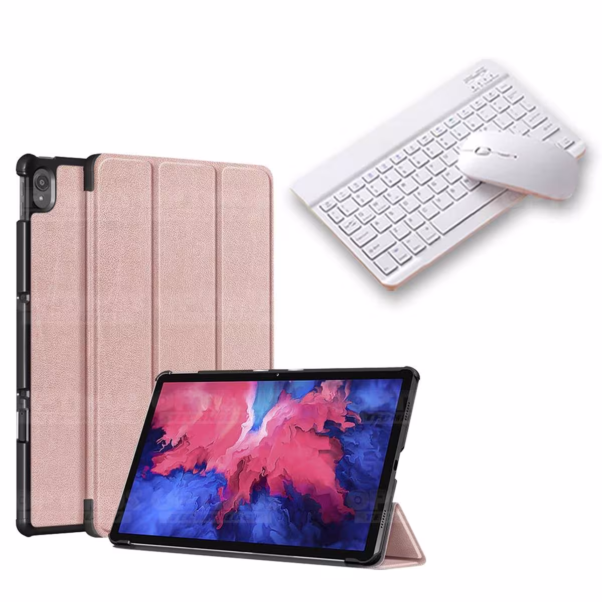 Kit Case Forro Protector + Teclado y Mouse Ratón Bluetooth para Tablet Lenovo P11 2020 Tb-J606F OPTIMUS TECHNOLOGY™ - 6