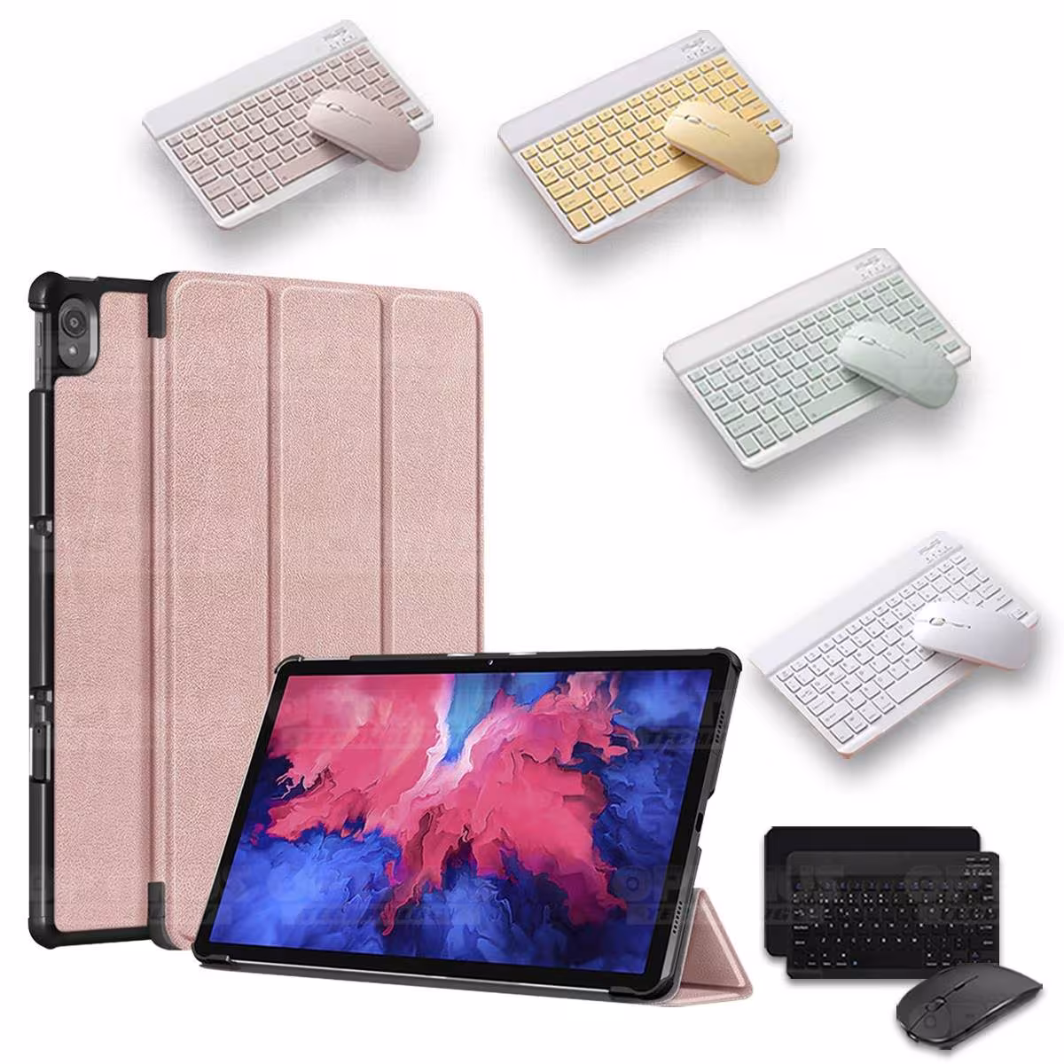Kit Case Forro Protector + Teclado y Mouse Ratón Bluetooth para Tablet Lenovo P11 2020 Tb-J606F OPTIMUS TECHNOLOGY™ - 15