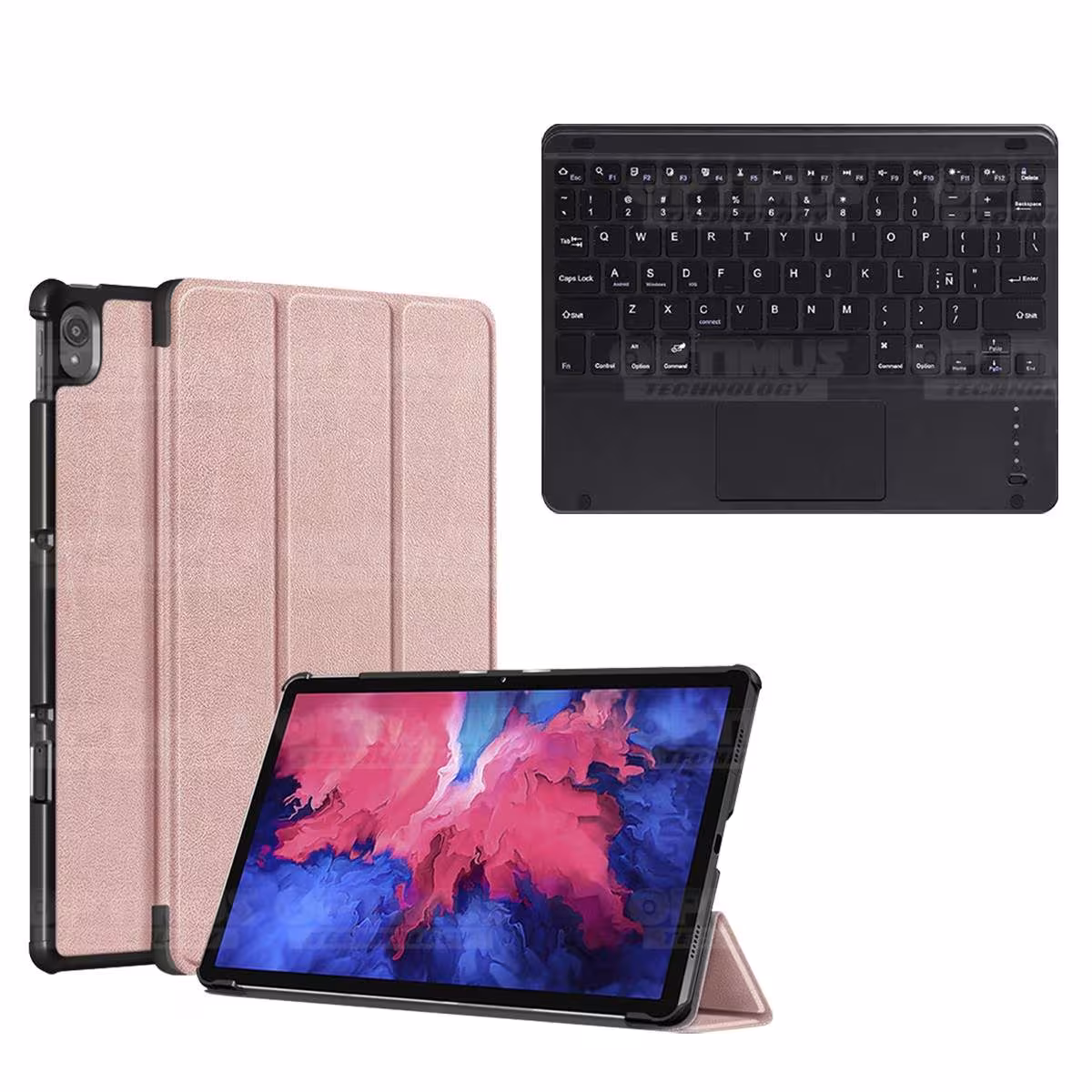 Kit Case Folio Protector + Teclado Mouse Touchpad Bluetooth para Tablet Lenovo P11 2020 Tb-J606F OPTIMUS TECHNOLOGY™ - 5