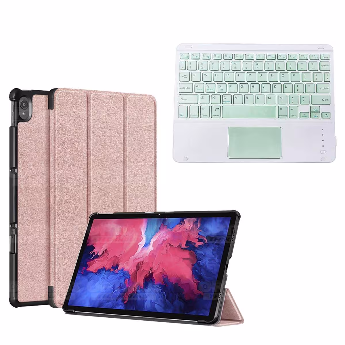 Kit Case Folio Protector + Teclado Mouse Touchpad Bluetooth para Tablet Lenovo P11 2020 Tb-J606F OPTIMUS TECHNOLOGY™ - 6