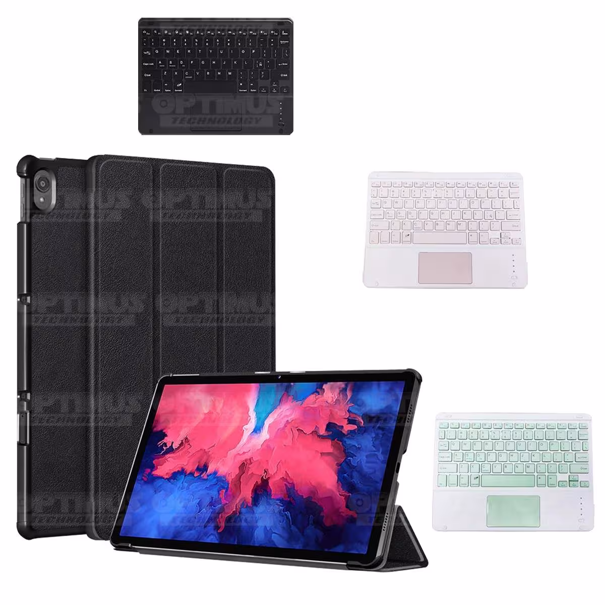 Kit Case Folio Protector + Teclado Mouse Touchpad Bluetooth para Tablet Lenovo P11 2020 Tb-J606F OPTIMUS TECHNOLOGY™ - 7