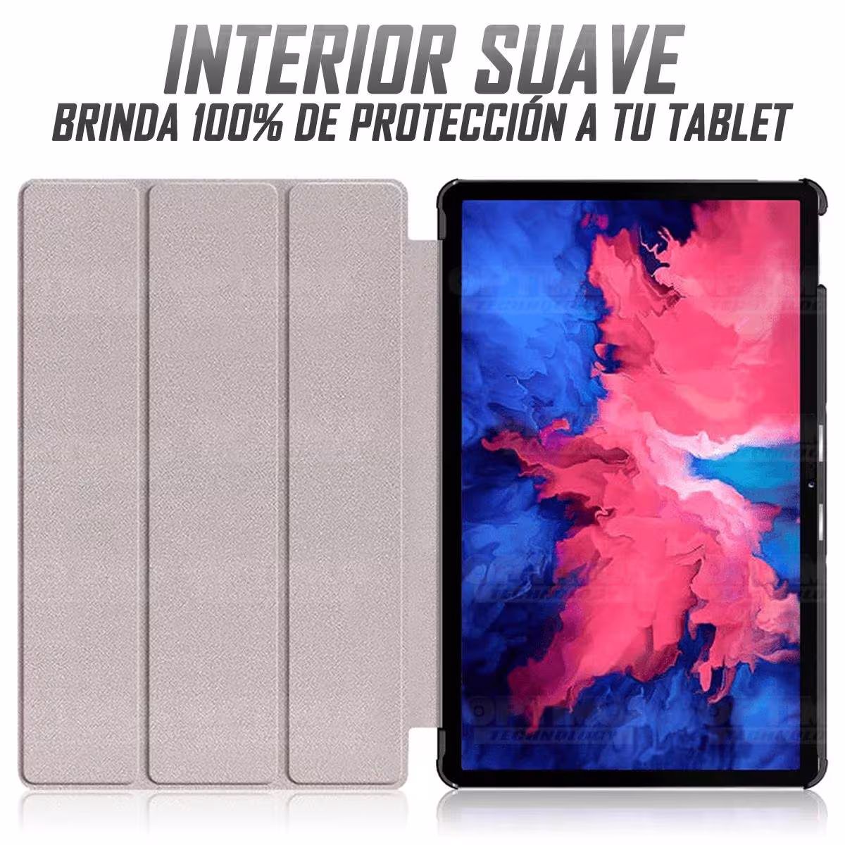 Kit Vidrio templado + Case Protector + Teclado con Mouse Touchpad Bluetooth Tablet Lenovo P11 2020 Tb-J606F OPTIMUS TECHNOLOGY™