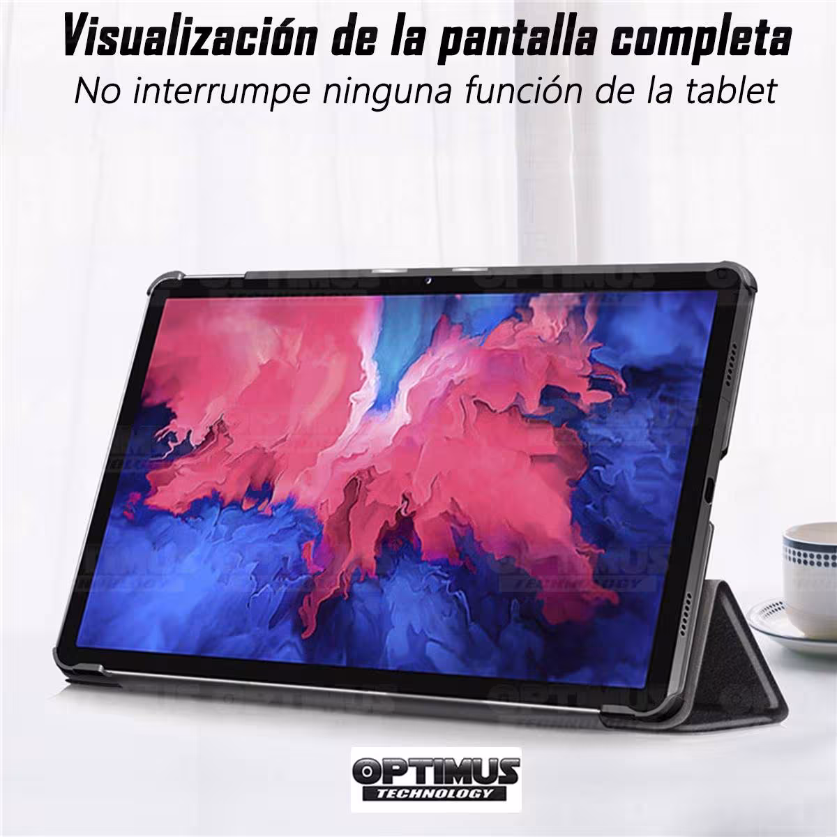 Kit Vidrio templado + Case Protector + Teclado con Mouse Touchpad Bluetooth Tablet Lenovo P11 2020 Tb-J606F OPTIMUS TECHNOLOGY™