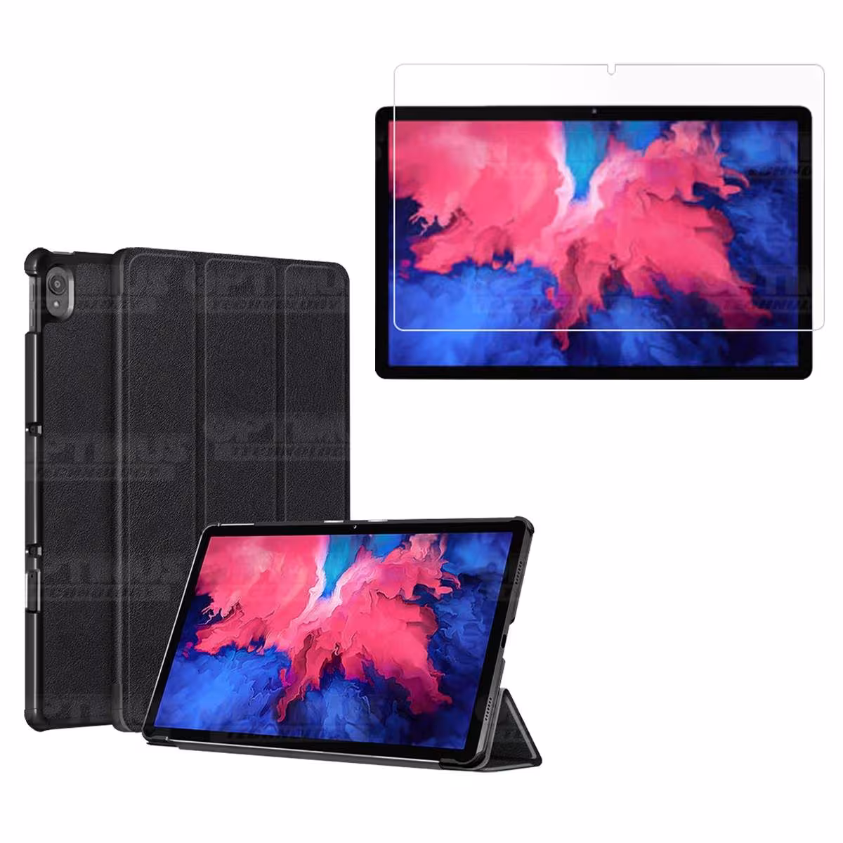 Kit Vidrio templado + Case Protector + Teclado con Mouse Touchpad Bluetooth Tablet Lenovo P11 2020 Tb-J606F OPTIMUS TECHNOLOGY™