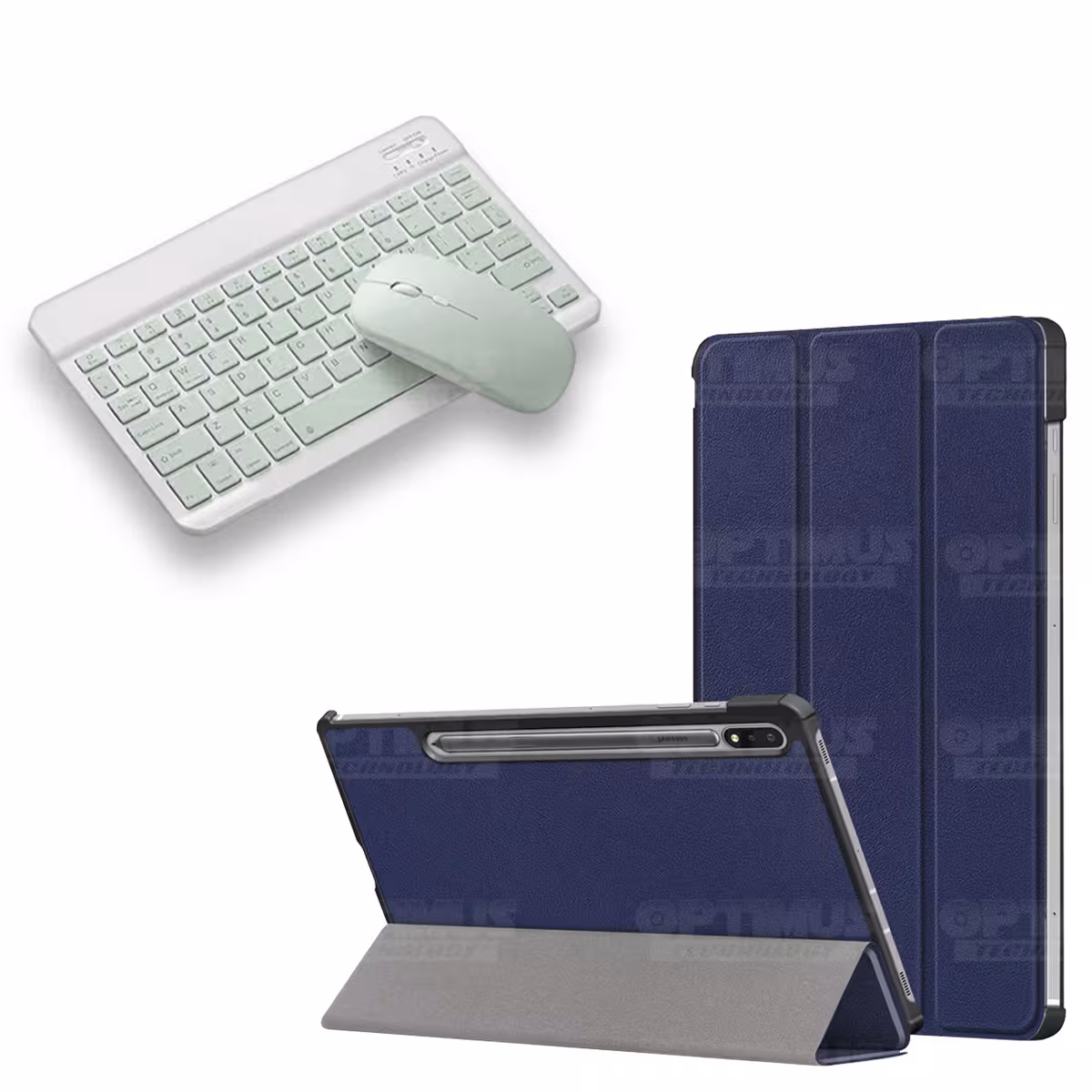 Kit Case Forro Protector + Teclado y Mouse Ratón Bluetooth para Tablet Samsung Galaxy Tab S7 FE 12,4" Pulgadas OPTIMUS TECHNOLOG