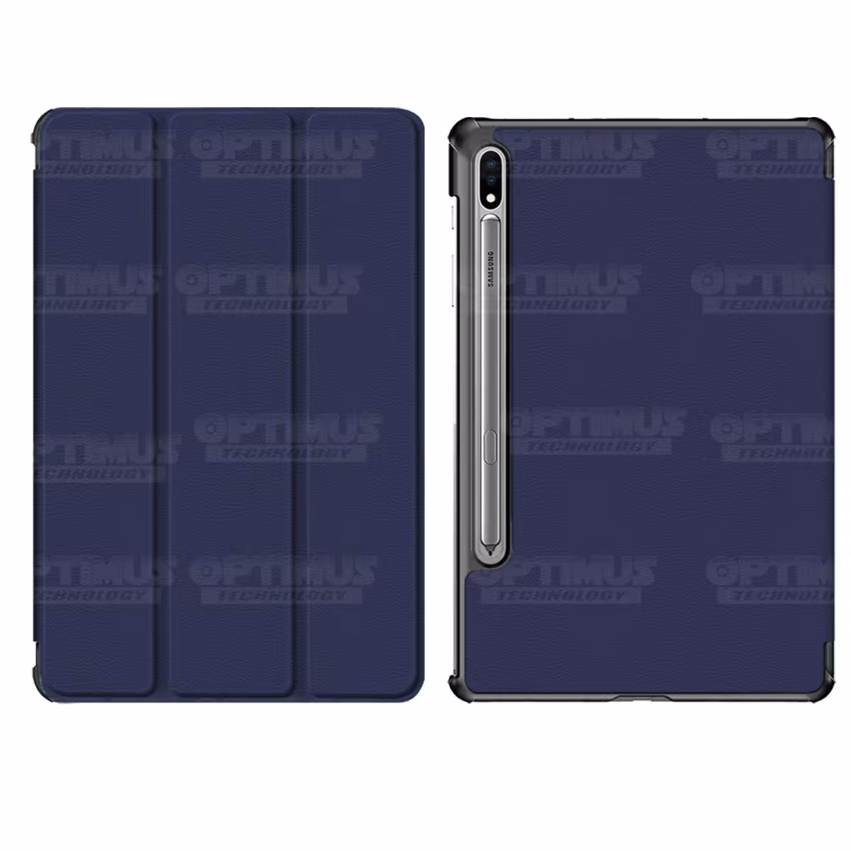 Kit Case Folio Protector + Teclado Mouse Touchpad Bluetooth para Tablet Samsung Galaxy Tab S7 FE 12,4" Pulgadas OPTIMUS TECHNOLO