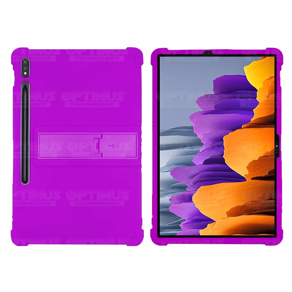 Estuche Case protector de goma Tablet Samsung Galaxy Tab S7 Plus SM-T970NZWLCOO 12.4 Pulgadas Anti golpes con soporte