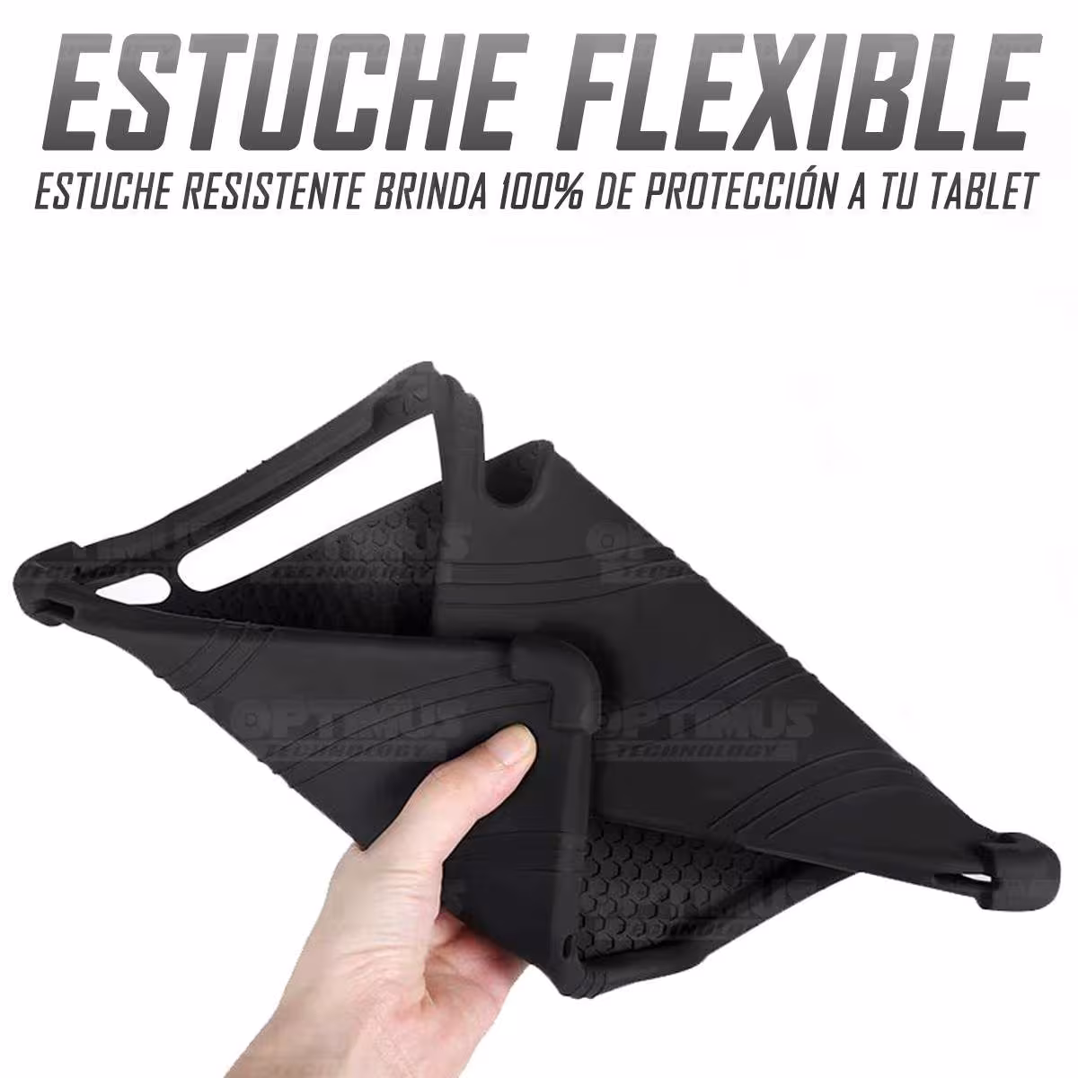 Kit Vidrio templado y Estuche Protector de goma antigolpes con soporte Tablet Samsung Galaxy Tab S7 Plus 12.4 Pulgadas OPTIMUS T