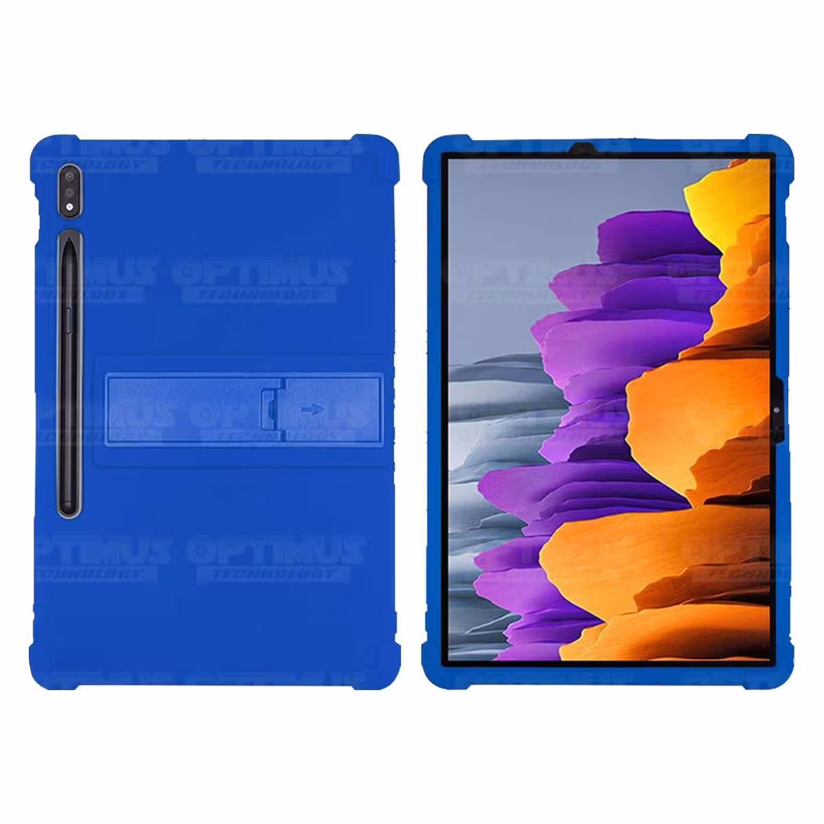 Estuche Case protector de goma Tablet Samsung Galaxy Tab S7 Wifi SM-T870NZK 11 Pulgadas Anti golpes con soporte OPTIMUS TECHNOLO