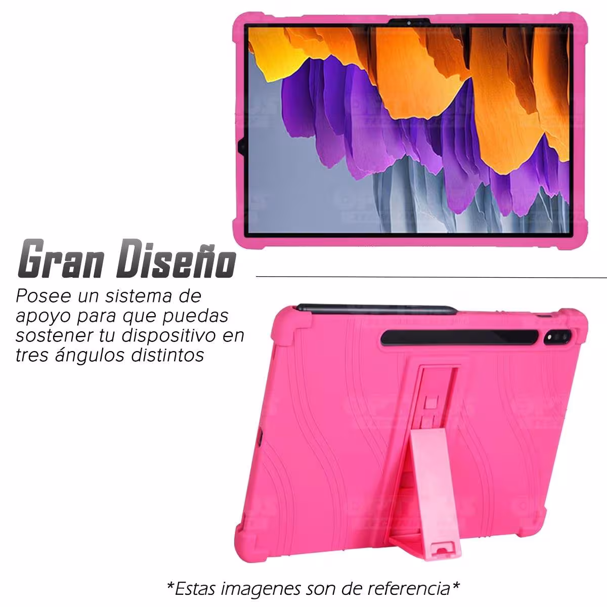 Estuche Case protector de goma Tablet Samsung Galaxy Tab S7 Wifi SM-T870NZK 11 Pulgadas Anti golpes con soporte OPTIMUS TECHNOLO