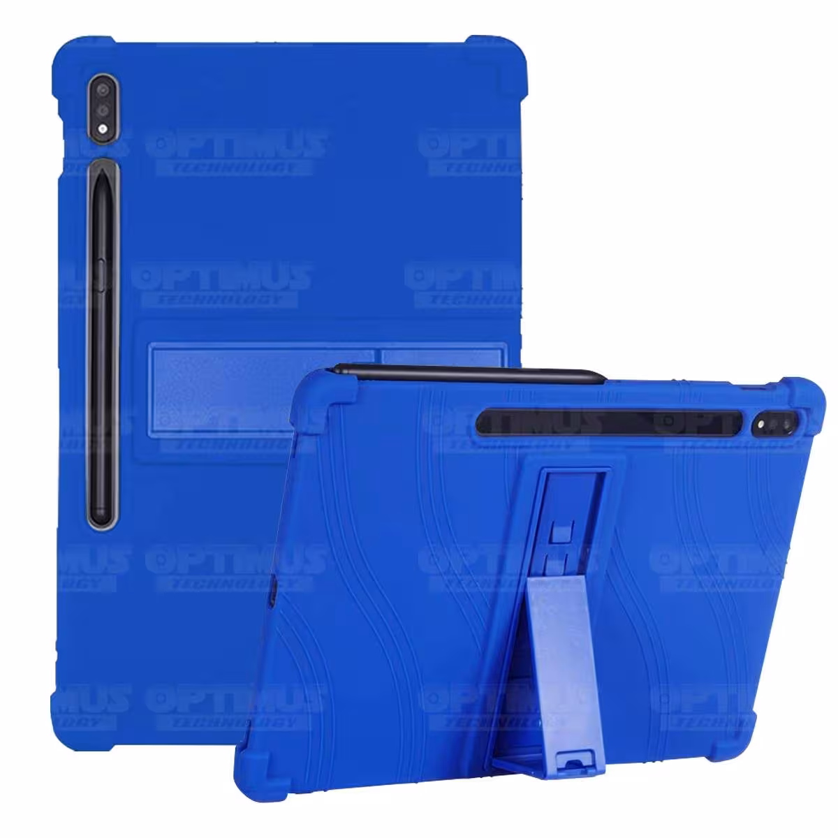 Kit Vidrio templado y Estuche Protector de goma antigolpes con soporte Tablet Samsung Galaxy Tab S7 Wifi SM-T870NZK 11 Pulgadas