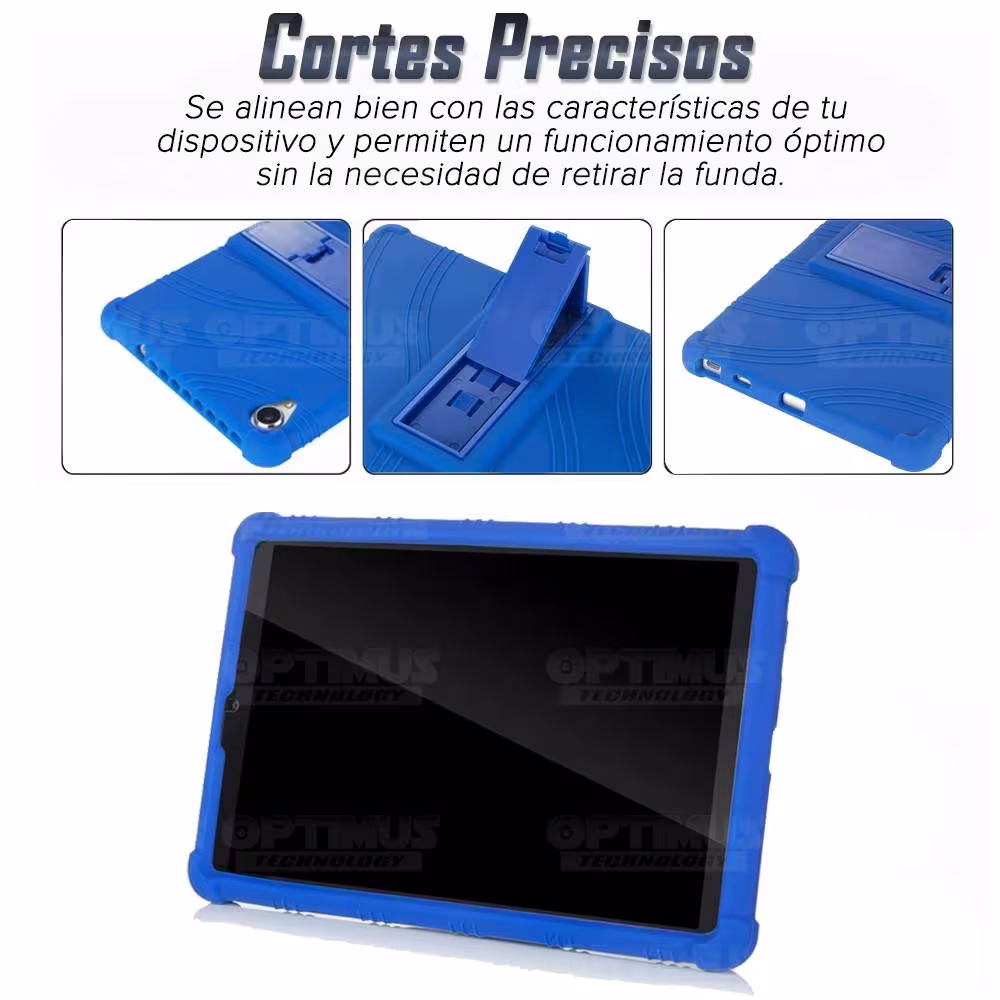 Kit Vidrio templado + Estuche Protector Goma + Teclado y Mouse Bluetooth para Tablet Lenovo Tab M8 8505x / x8505f OPTIMUS TECHNO