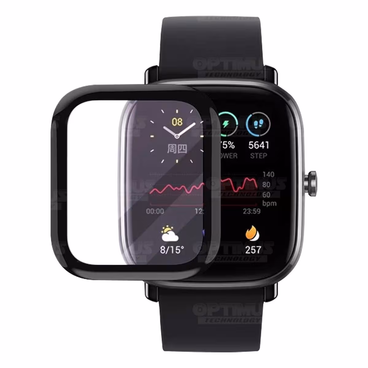 Vidrio Templado Cerámico Nanoglass Para Reloj Smartwatch Xiaomi Amazfit GTS 2 Mini OPTIMUS TECHNOLOGY™ - 1