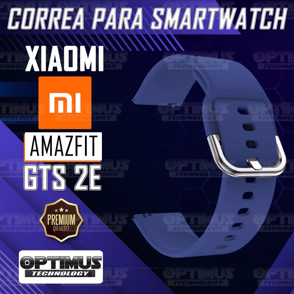Kit Pulso Correa Y Vidrio Templado Nanoglass Protector Para Reloj Xiaomi Amazfit GTS 2E OPTIMUS TECHNOLOGY™ - 7