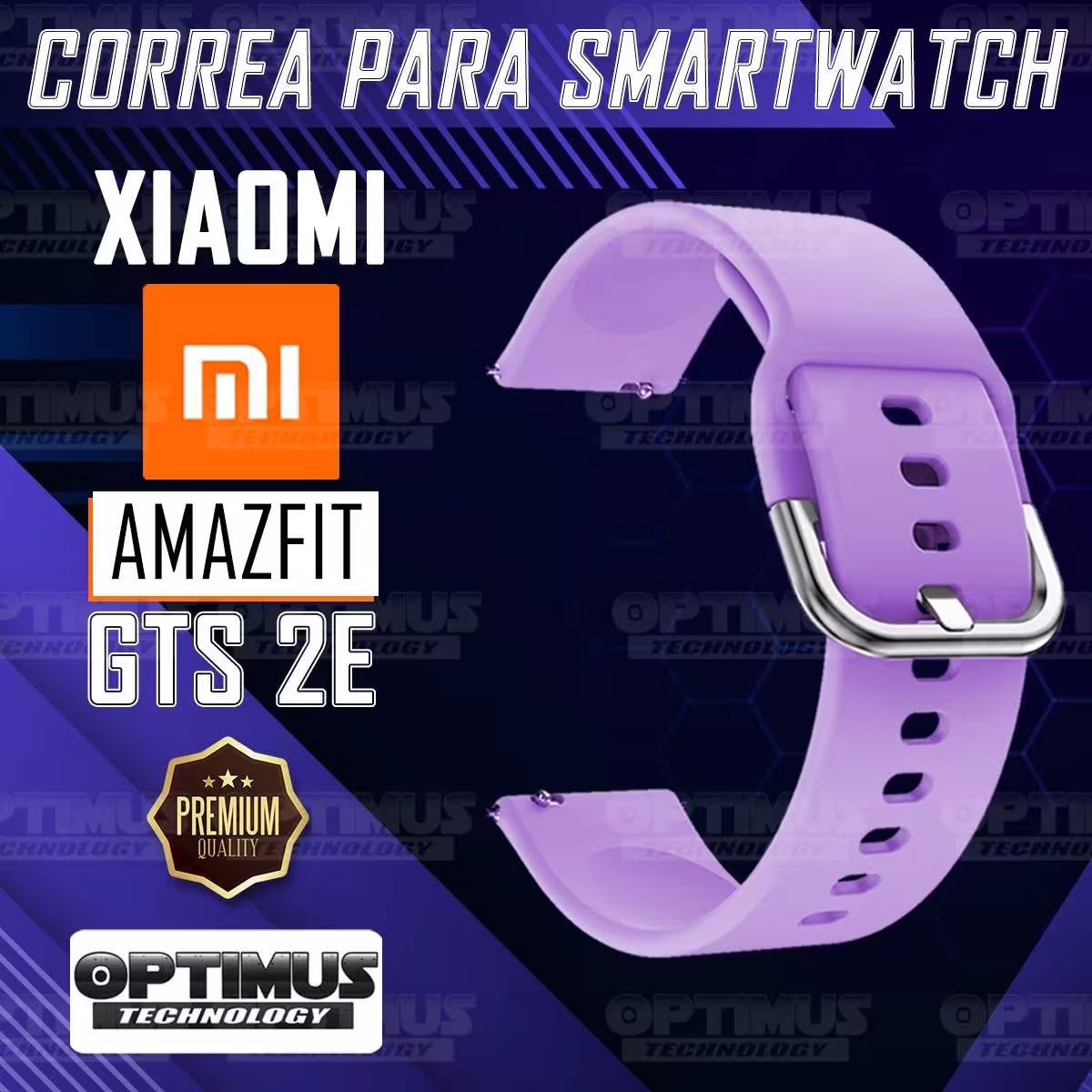 Kit Pulso Correa Y Vidrio Templado Nanoglass Protector Para Reloj Xiaomi Amazfit GTS 2E OPTIMUS TECHNOLOGY™ - 15