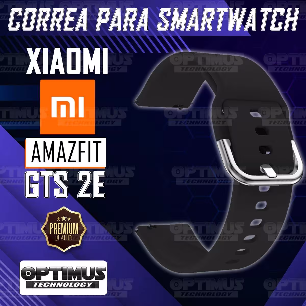 Kit Pulso Correa Y Vidrio Templado Nanoglass Protector Para Reloj Xiaomi Amazfit GTS 2E OPTIMUS TECHNOLOGY™ - 23