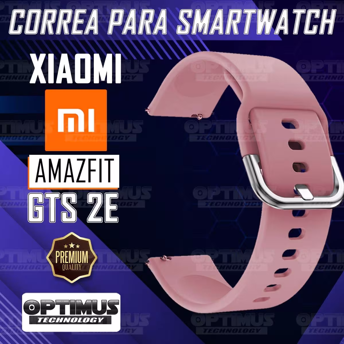 Kit Pulso Correa Y Vidrio Templado Nanoglass Protector Para Reloj Xiaomi Amazfit GTS 2E OPTIMUS TECHNOLOGY™ - 27