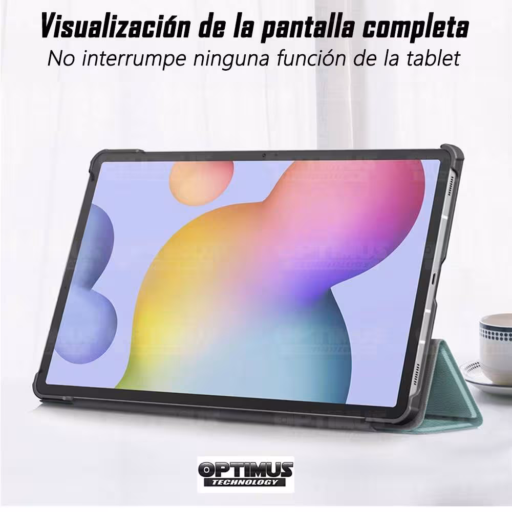 Kit Vidrio Cristal Templado Y Estuche Case Protector para Tablet Samsung Galaxy Tab S7 Plus SM-T970 12.4 Pulgadas 128GB OPTIMUS