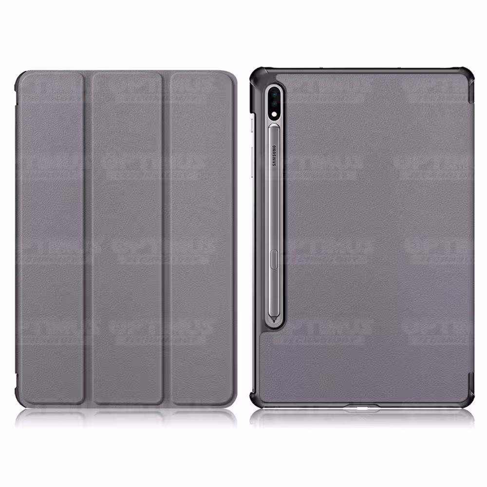 Kit Vidrio Cristal Templado Y Estuche Case Protector para Tablet Samsung Galaxy Tab S7 Plus SM-T970 12.4 Pulgadas 128GB OPTIMUS