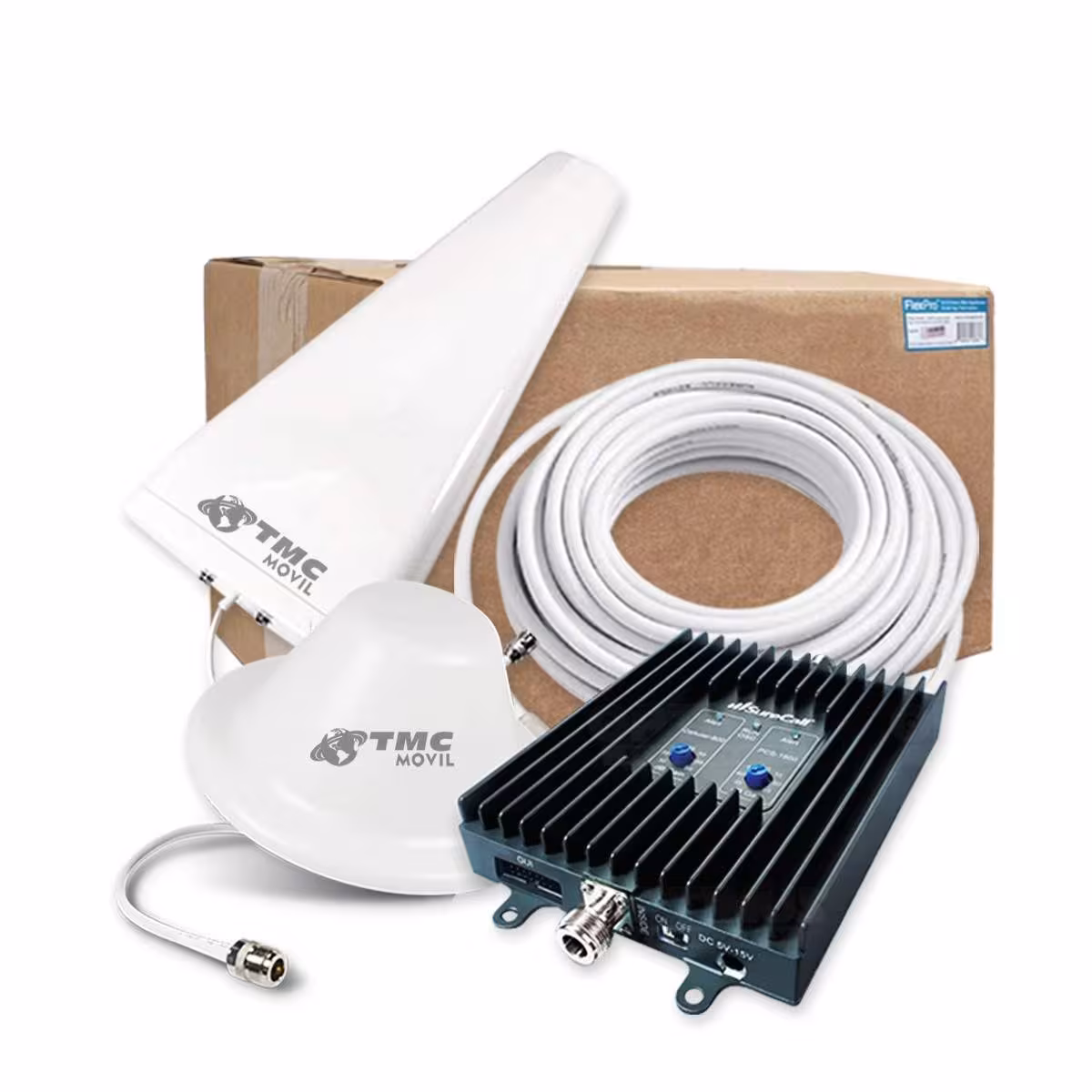 KIT Amplificador De Señal Celular TMC Flex Pro Repetidor Redes 4GLTE con antenas | TMC MOVIL | 669751 |
