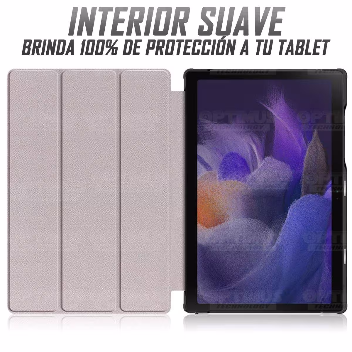 Kit Case Forro Protector + Teclado y Mouse Ratón Bluetooth para Tablet Samsung Galaxy Tab A8 10.5 2021 SM-x200, SM-x205 OPTIMUS