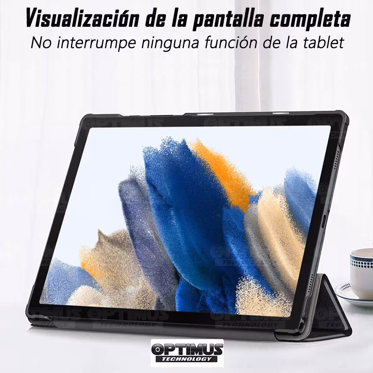 Kit Case Forro Protector + Teclado y Mouse Ratón Bluetooth para Tablet Samsung Galaxy Tab A8 10.5 2021 SM-x200, SM-x205 OPTIMUS