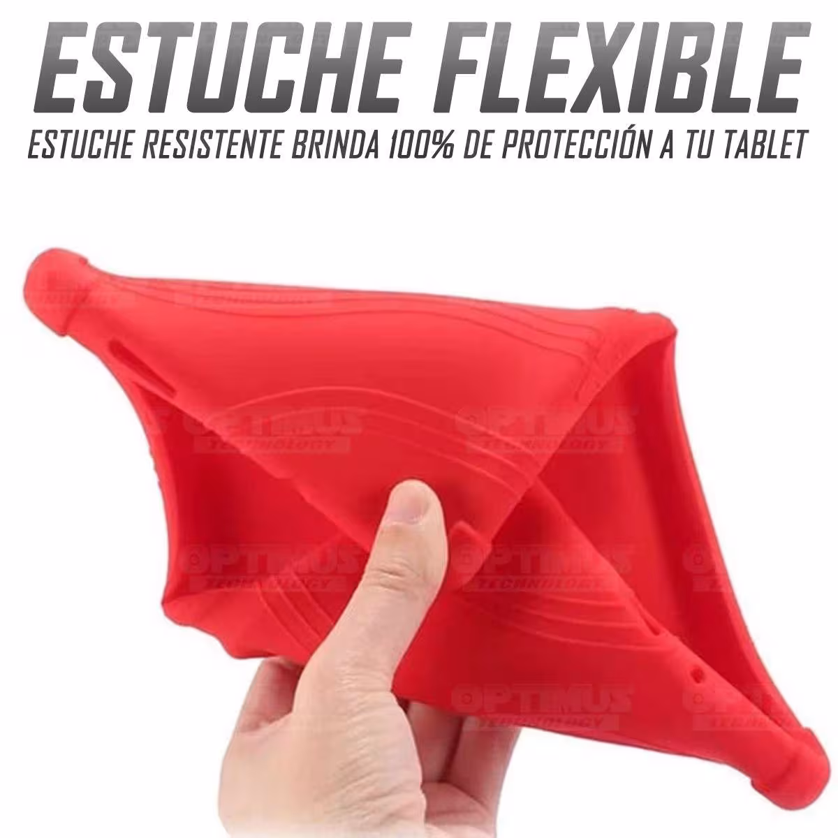Estuche Case protector de goma Tablet Samsung Galaxy Tab A8 10.5 2021 - 2022 SM-x200, SM-x205 Anti golpes con soporte OPTIMUS TE