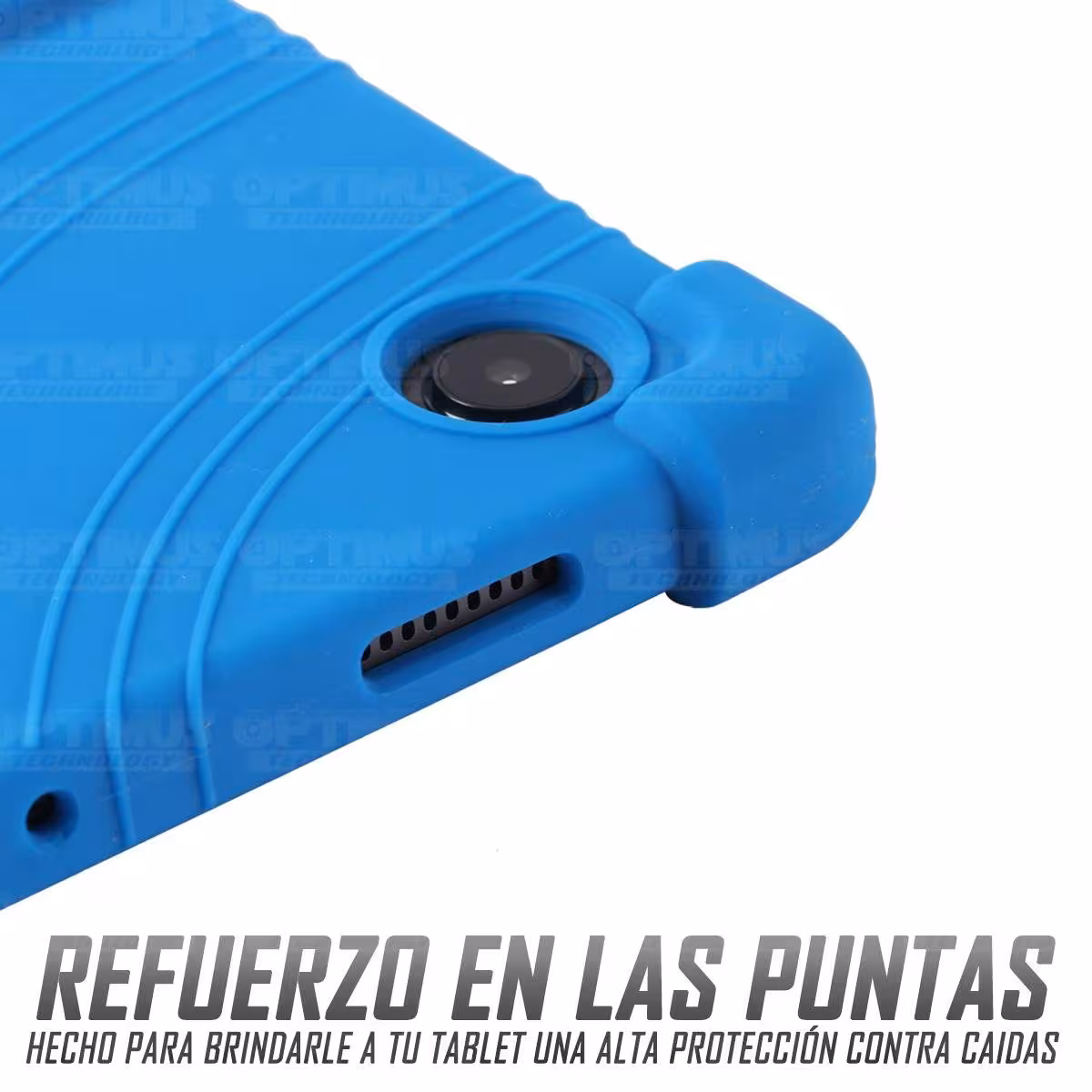 Estuche Case protector de goma Tablet Samsung Galaxy Tab A8 10.5 2021 - 2022 SM-x200, SM-x205 Anti golpes con soporte OPTIMUS TE