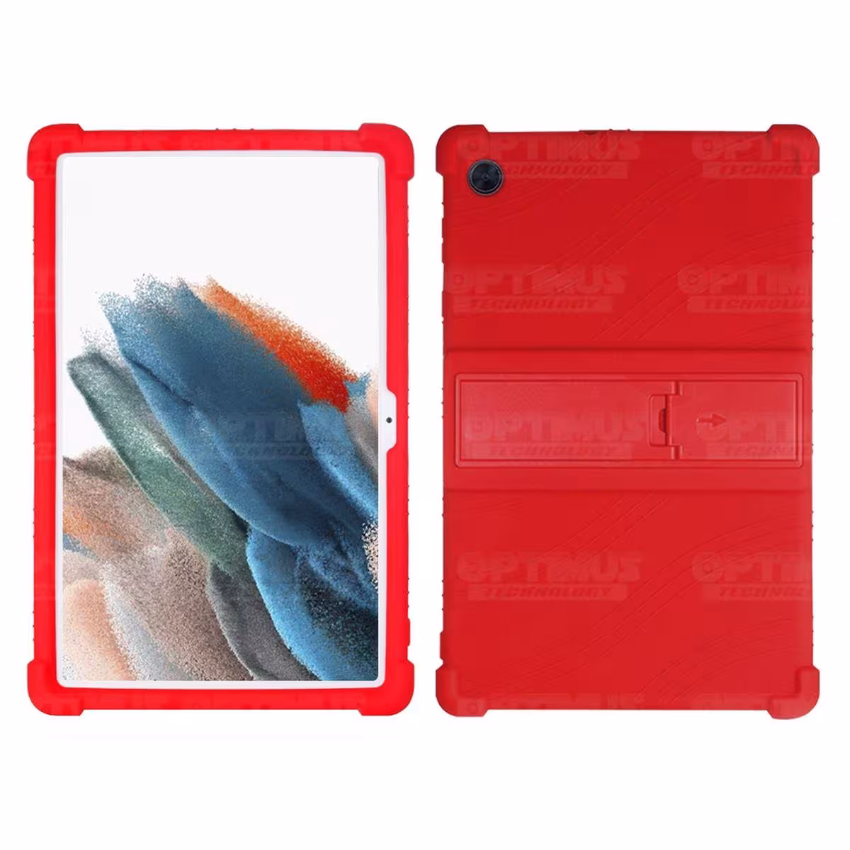 Estuche Case protector de goma Tablet Samsung Galaxy Tab A8 10.5 2021 - 2022 SM-x200, SM-x205 Anti golpes con soporte OPTIMUS TE
