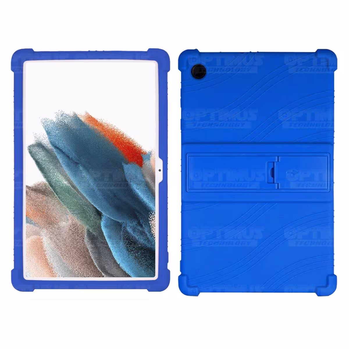 Kit Vidrio templado y Estuche Protector de goma antigolpes con soporte Tablet Samsung Galaxy Tab A8 10.5 2021 SM-x200, SM-x205 O