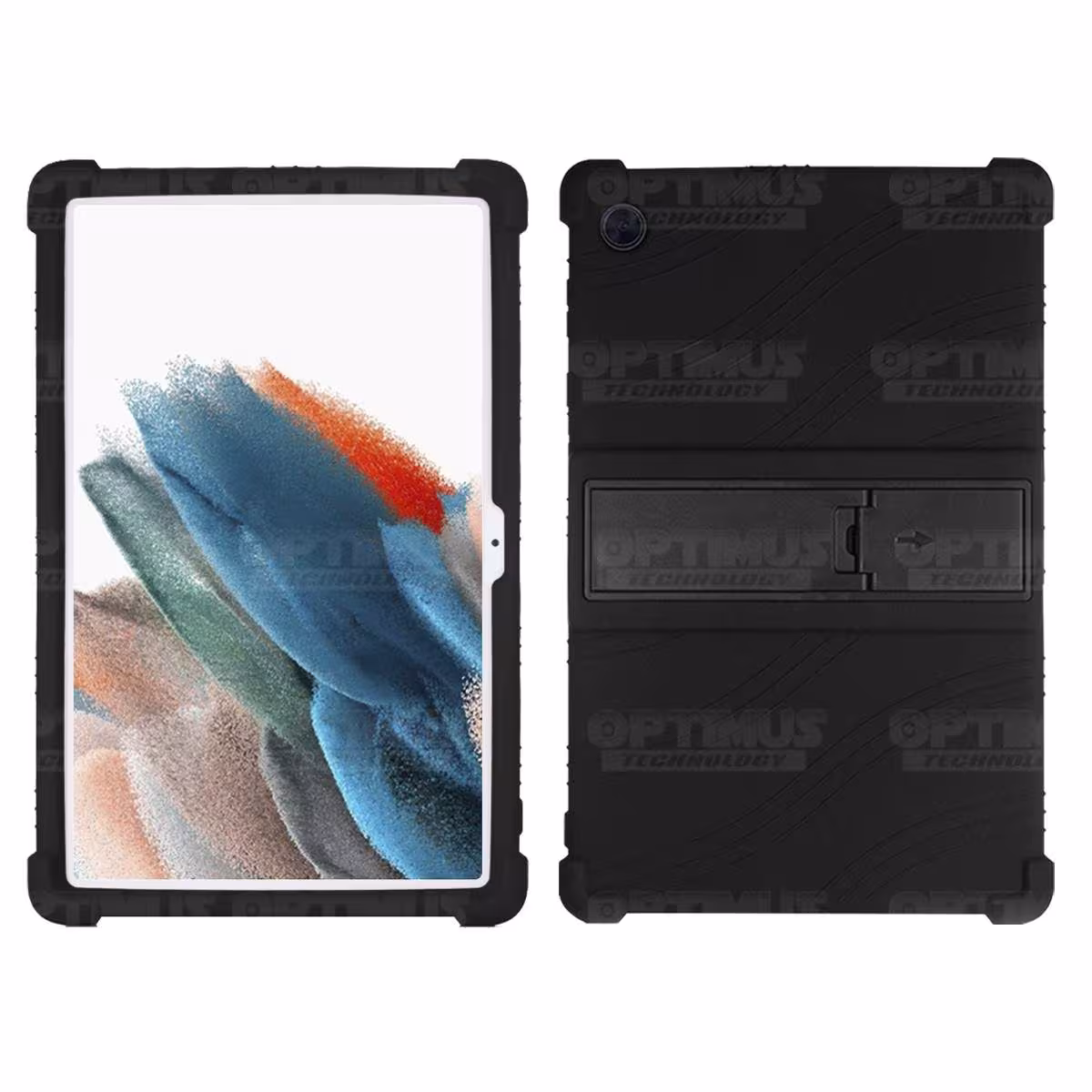 Kit Vidrio templado y Estuche Protector de goma antigolpes con soporte Tablet Samsung Galaxy Tab A8 10.5 2021 SM-x200, SM-x205 O
