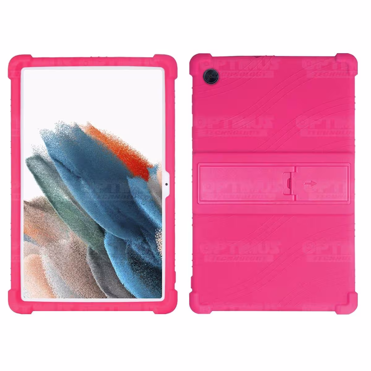 Kit Vidrio templado y Estuche Protector de goma antigolpes con soporte Tablet Samsung Galaxy Tab A8 10.5 2021 SM-x200, SM-x205 O