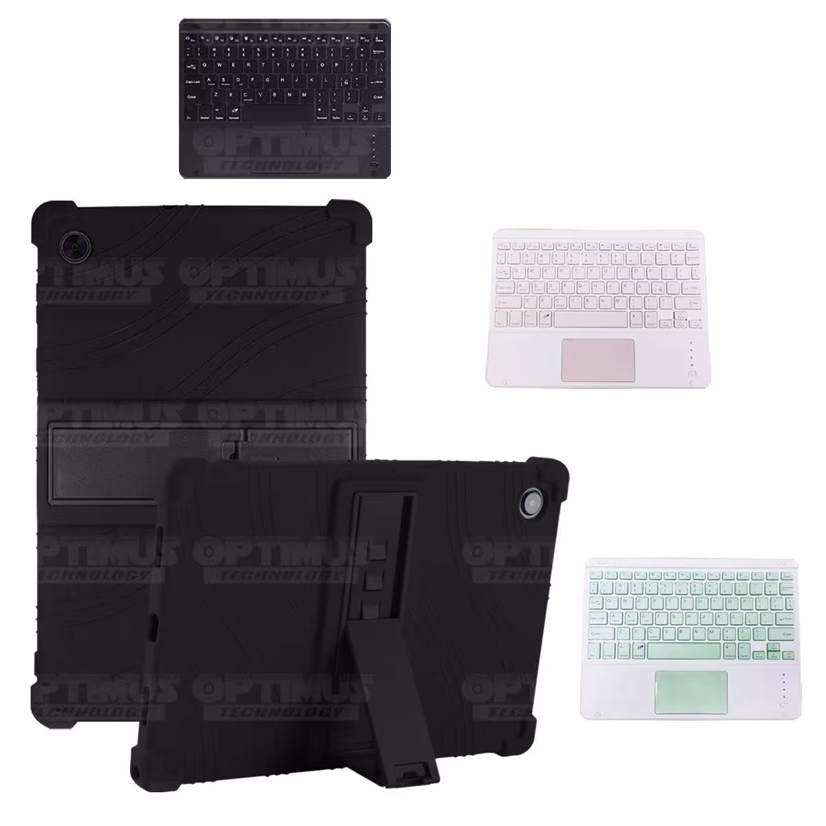 Kit Estuche Protector Antigolpes + Teclado Mouse Touchpad Bluetooth Samsung Galaxy Tab A8 10.5 2021 SM-x200, SM-x205 OPTIMUS TEC