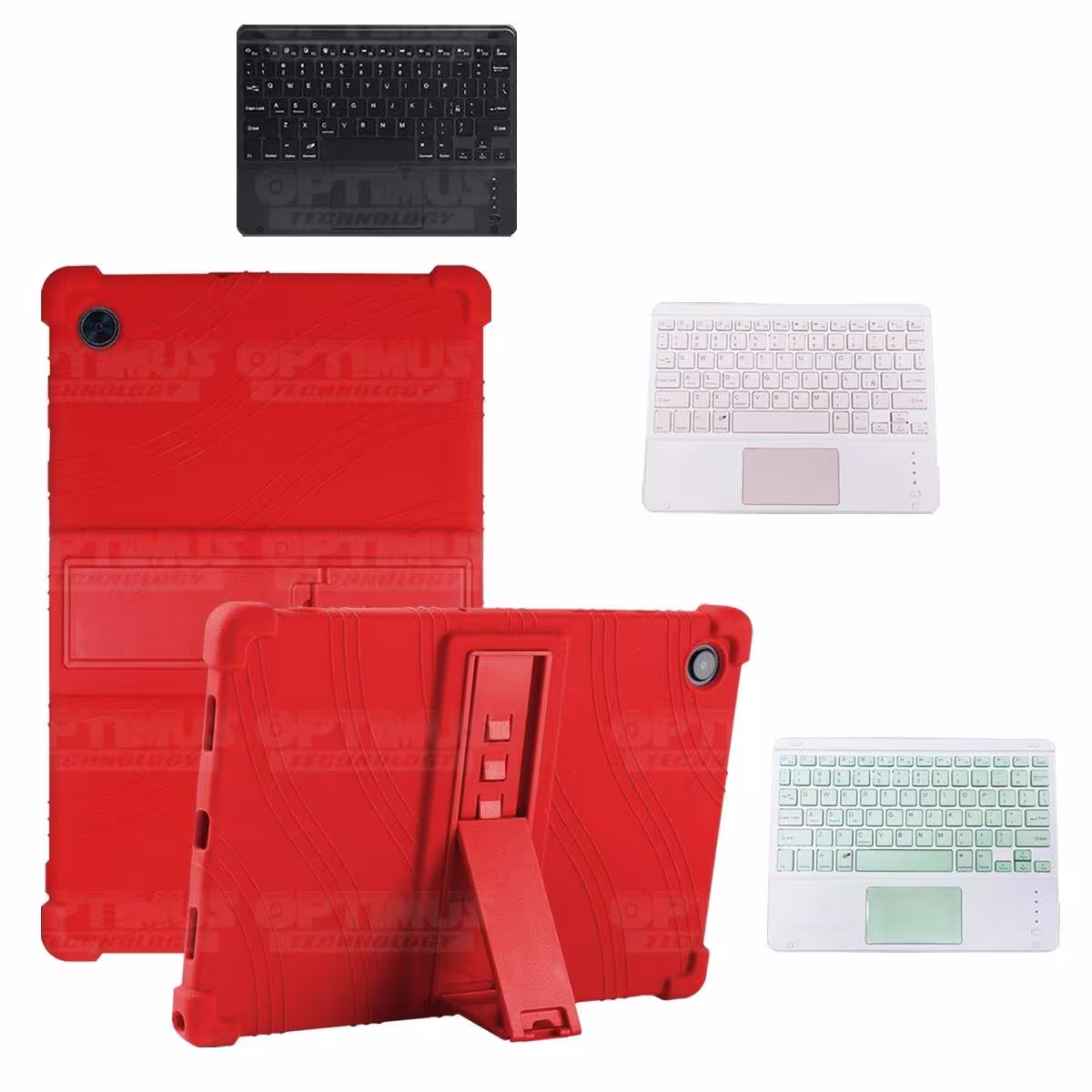 Kit Estuche Protector Antigolpes + Teclado Mouse Touchpad Bluetooth Samsung Galaxy Tab A8 10.5 2021 SM-x200, SM-x205 OPTIMUS TEC