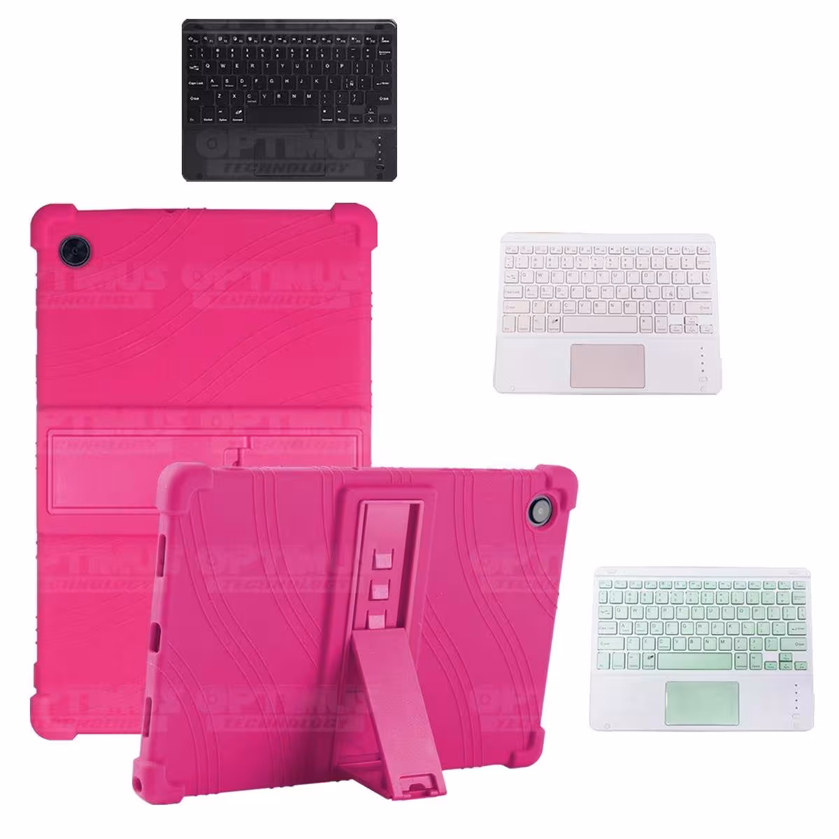 Kit Estuche Protector Antigolpes + Teclado Mouse Touchpad Bluetooth Samsung Galaxy Tab A8 10.5 2021 SM-x200, SM-x205 OPTIMUS TEC
