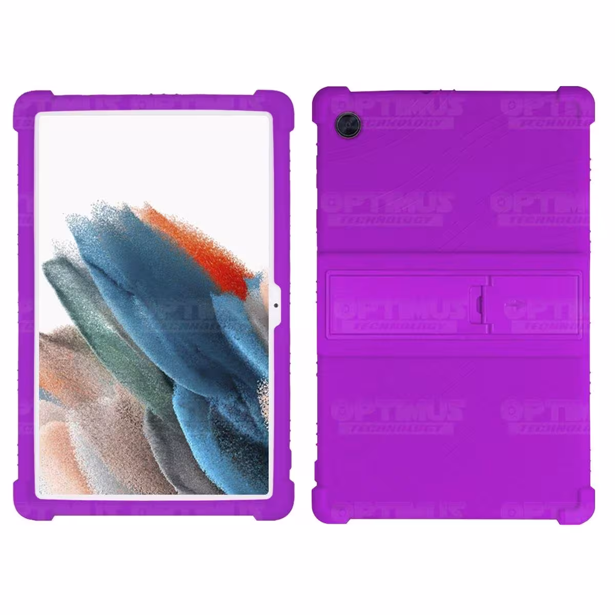Kit Vidrio templado y Estuche Protector de goma antigolpes con soporte Tablet Samsung Galaxy Tab A8 10.5 2021 SM-x200, SM-x205 O