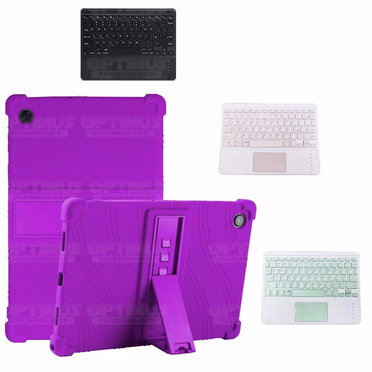 Kit Estuche Protector Antigolpes + Teclado Mouse Touchpad Bluetooth Samsung Galaxy Tab A8 10.5 2021 SM-x200, SM-x205 OPTIMUS TEC