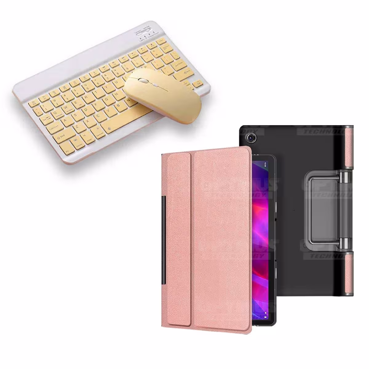 Kit Case Forro Protector + Teclado y Mouse Ratón Bluetooth para Tablet Lenovo Yoga Tab 11 2021 YT-J706F OPTIMUS TECHNOLOGY™ - 14