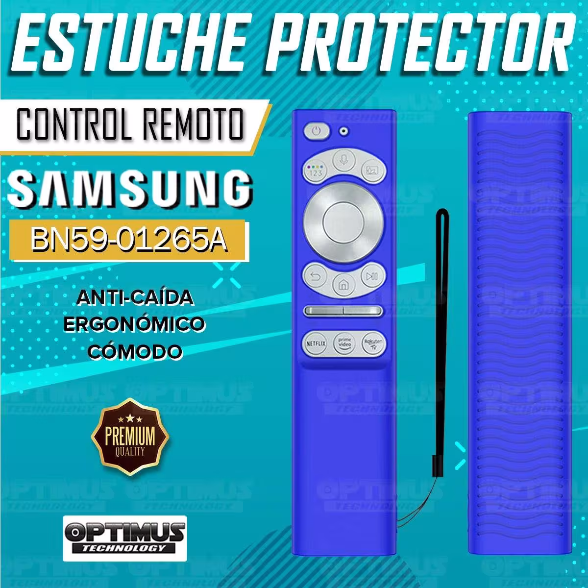 Funda Forro Estuche protector Control Remoto de TV Samsung BN59-01265A / BN-59 Versión 2 OPTIMUS TECHNOLOGY™ - 3