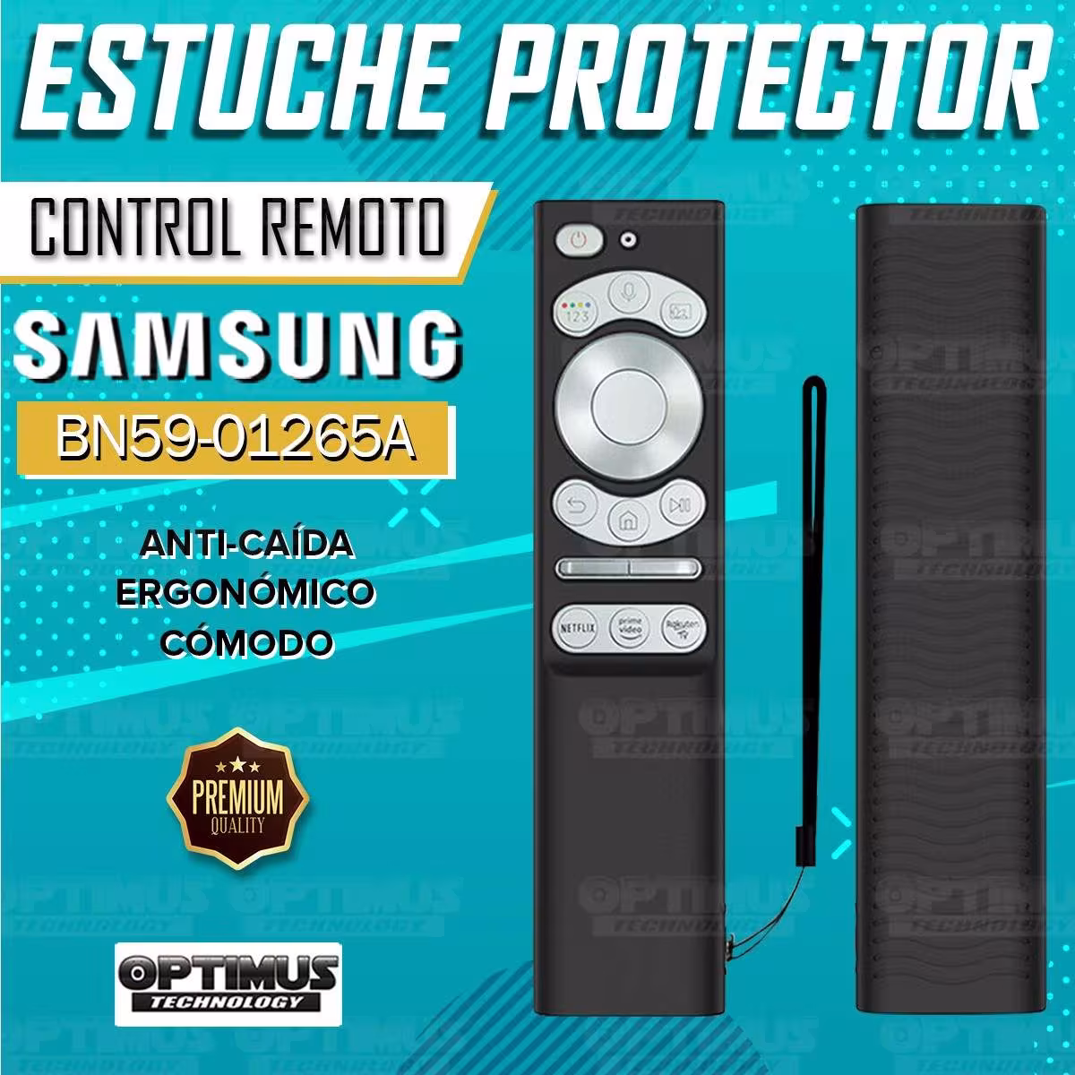 Funda Forro Estuche protector Control Remoto de TV Samsung BN59-01265A / BN-59 Versión 2 OPTIMUS TECHNOLOGY™ - 9