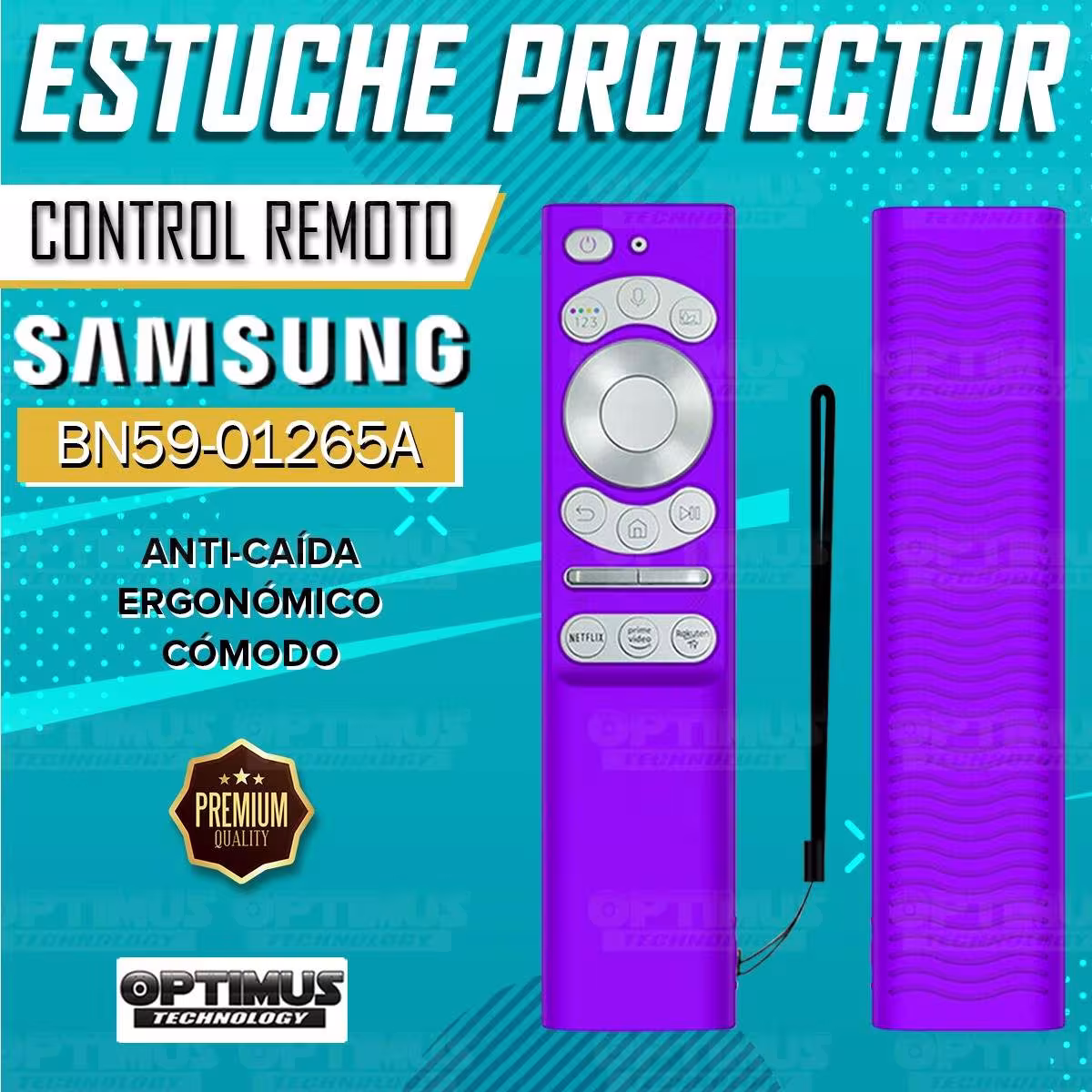 Funda Forro Estuche protector Control Remoto de TV Samsung BN59-01265A / BN-59 Versión 2 OPTIMUS TECHNOLOGY™ - 12
