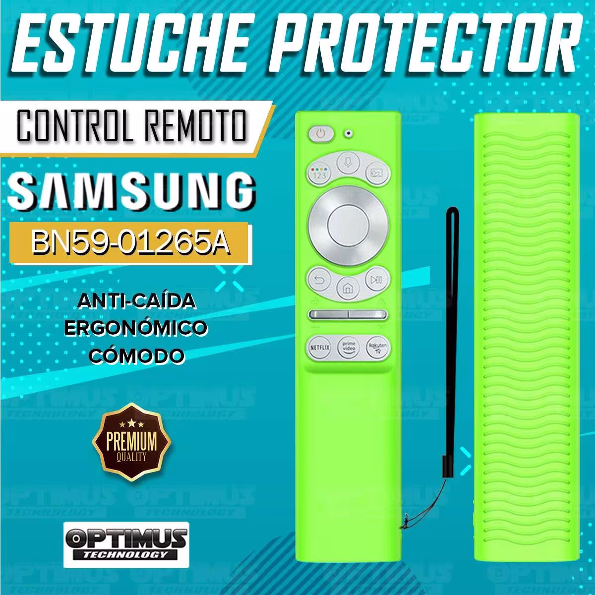 Funda Forro Estuche protector Control Remoto de TV Samsung BN59-01265A / BN-59 Versión 2 OPTIMUS TECHNOLOGY™ - 18