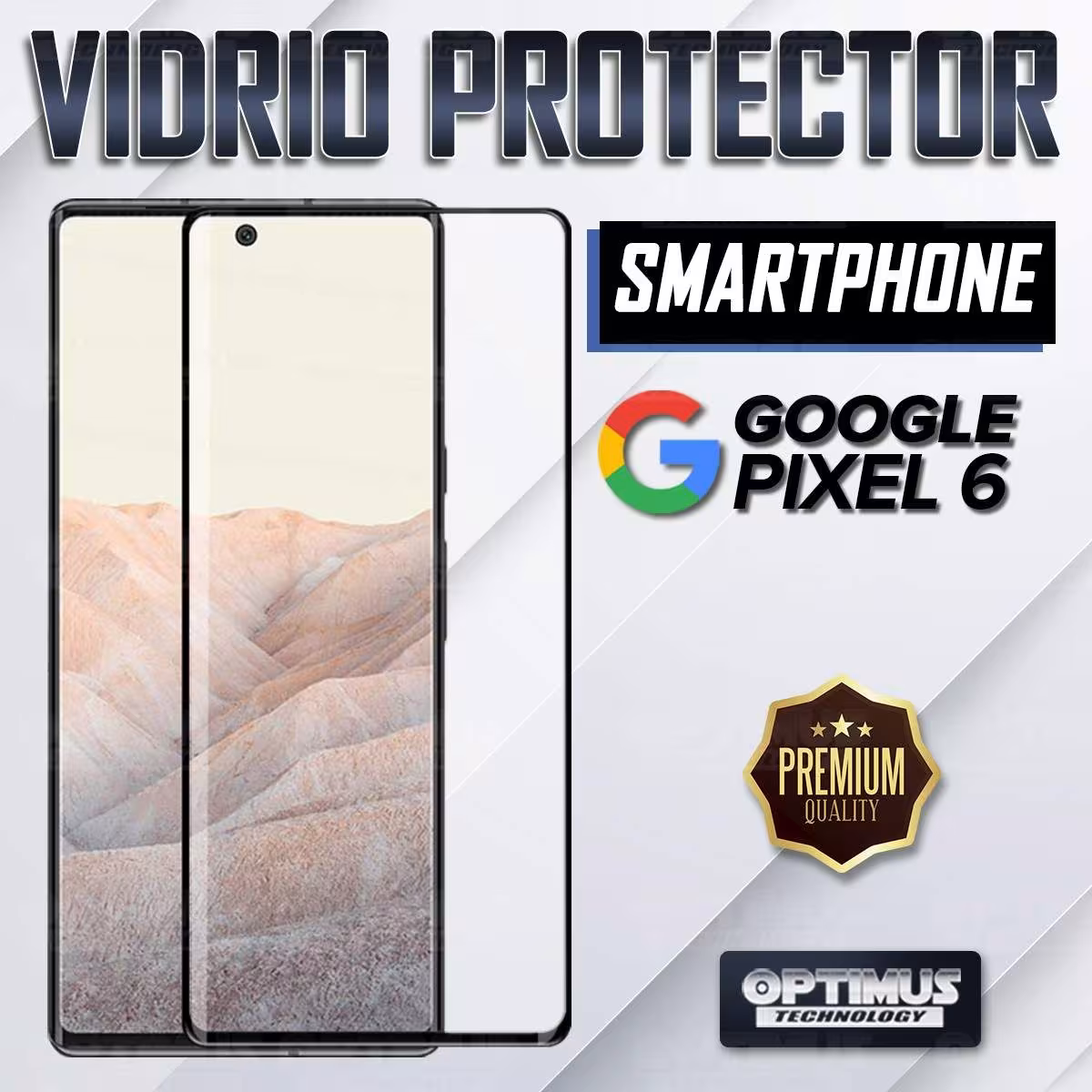 Vidrio Cristal Templado Protector Google Pixel 6 | OPTIMUS TECHNOLOGY™ | VTP-GG-PX-6 |