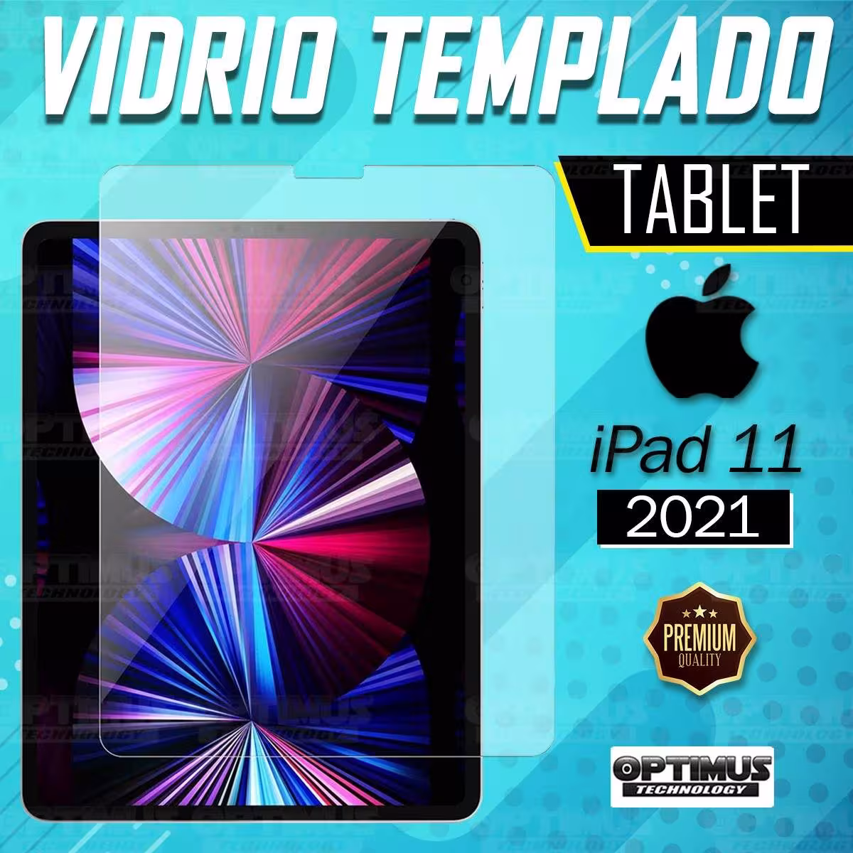 Vidrio Cristal Templado Protector Tablet IPad 11 2021 | OPTIMUS TECHNOLOGY™ | VTP-IPD-11-2021 |