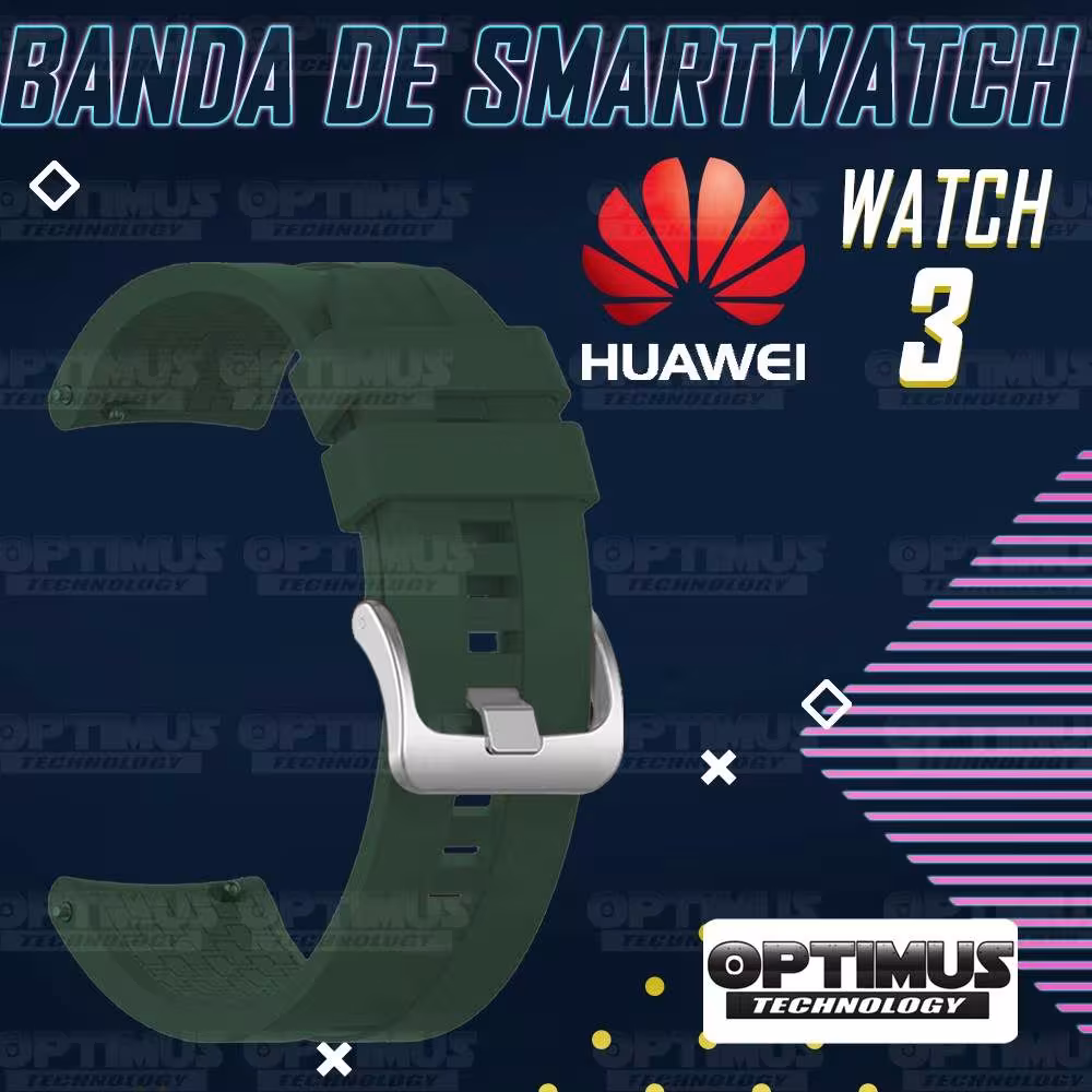Correa Pulso de Goma 22mm para reloj Smartwatch Huawei Watch 3 | OPTIMUS TECHNOLOGY™ | CRR-GM-HW-3 |